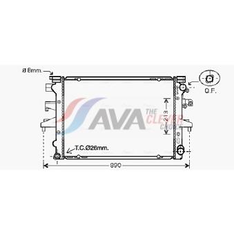 Radiateur, refroidissement du moteur AVA QUALITY COOLING VN2232