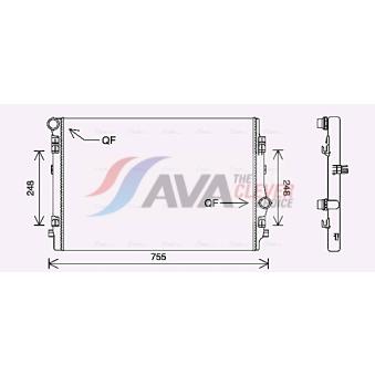 Radiateur, refroidissement du moteur AVA QUALITY COOLING VN2398