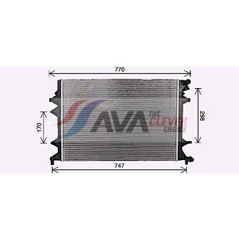 Radiateur, refroidissement du moteur AVA QUALITY COOLING OEM 5K0121251S