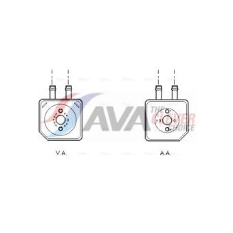 Radiateur d'huile AVA QUALITY COOLING OEM 028117021E