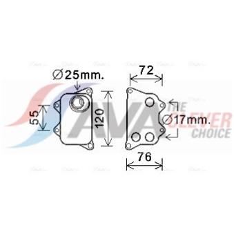 Radiateur d'huile AVA QUALITY COOLING OEM 06J117021D