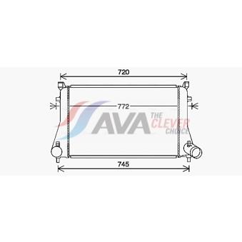 Intercooler, échangeur AVA QUALITY COOLING OEM 5q0145803ad Intercooler, échangeur AVA QUALITY COOLING OEM 5q0145803ad