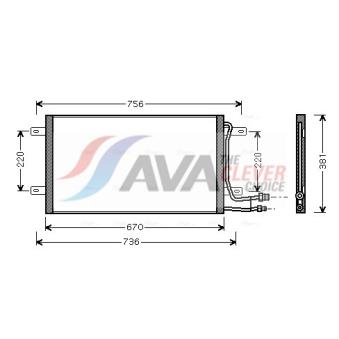 Condenseur, climatisation AVA QUALITY COOLING VN5187