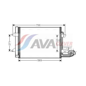 Condenseur, climatisation AVA QUALITY COOLING OEM 1t0820411b