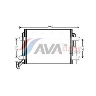 Condenseur, climatisation AVA QUALITY COOLING OEM 5n0820411c