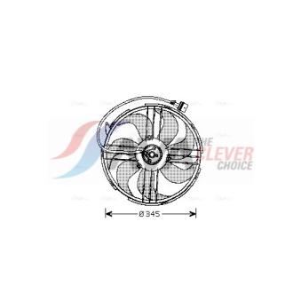 Ventilateur, refroidissement du moteur AVA QUALITY COOLING OEM 6N0959453N