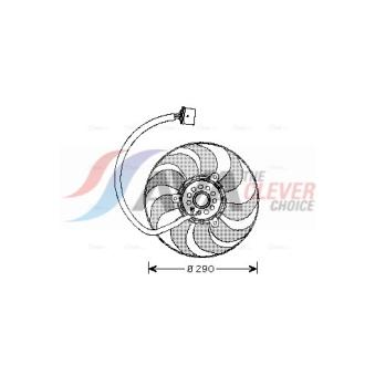 Ventilateur, refroidissement du moteur AVA QUALITY COOLING OEM 6QD959455C