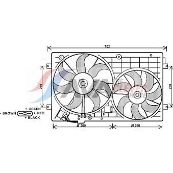Ventilateur, refroidissement du moteur AVA QUALITY COOLING OEM 1K0959455FR Ventilateur, refroidissement du moteur AVA QUALITY COOLING OEM 1K0959455FR
