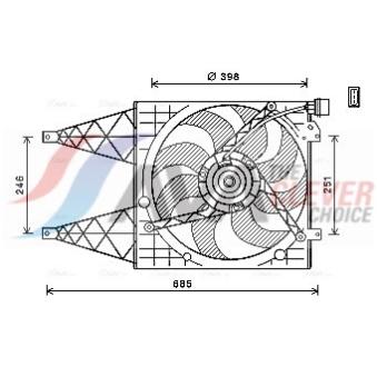 Ventilateur, refroidissement du moteur AVA QUALITY COOLING VN7532