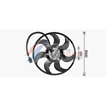 Ventilateur, refroidissement du moteur AVA QUALITY COOLING VN7547