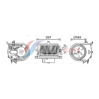 Moteur électrique, pulseur d'air habitacle AVA QUALITY COOLING VN8350