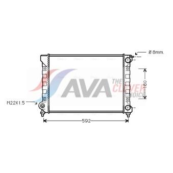 Radiateur, refroidissement du moteur AVA QUALITY COOLING VNA2045
