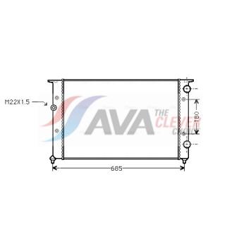 Radiateur, refroidissement du moteur AVA QUALITY COOLING OEM 1H0121253AE Radiateur, refroidissement du moteur AVA QUALITY COOLING OEM 1H0121253AE