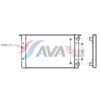 Radiateur, refroidissement du moteur AVA QUALITY COOLING OEM 1H0121253BA