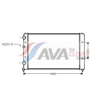 Radiateur, refroidissement du moteur AVA QUALITY COOLING OEM 1H0121253CB