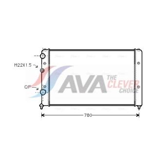 Radiateur, refroidissement du moteur AVA QUALITY COOLING VNA2122