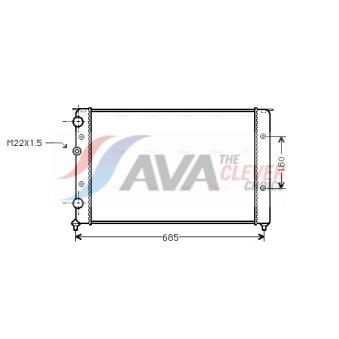 Radiateur, refroidissement du moteur AVA QUALITY COOLING OEM 6N0121253L