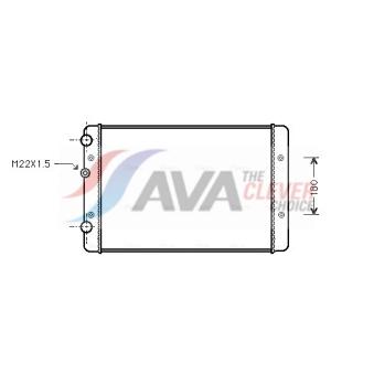 Radiateur, refroidissement du moteur AVA QUALITY COOLING OEM 6N0121253M