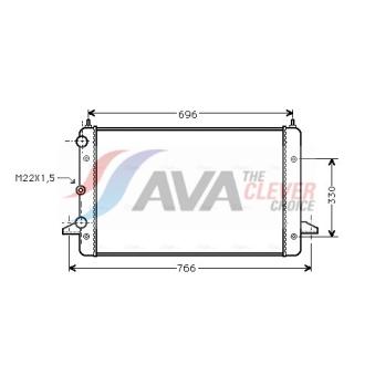 Radiateur, refroidissement du moteur AVA QUALITY COOLING OEM 95VW8005BB