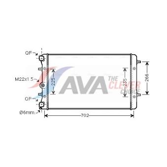 Radiateur, refroidissement du moteur AVA QUALITY COOLING VNA2174