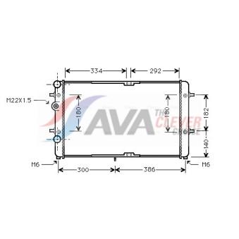 Radiateur, refroidissement du moteur AVA QUALITY COOLING OEM 6KO121253AG
