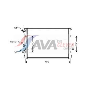 Radiateur, refroidissement du moteur AVA QUALITY COOLING OEM 1J0121253AC