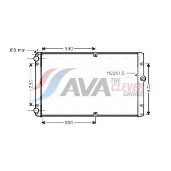 Radiateur, refroidissement du moteur AVA QUALITY COOLING VNA2245