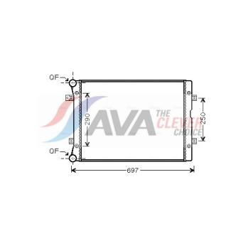 Radiateur, refroidissement du moteur AVA QUALITY COOLING OEM 7M3121253F
