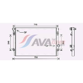 Radiateur, refroidissement du moteur AVA QUALITY COOLING OEM 5qm121251a Radiateur, refroidissement du moteur AVA QUALITY COOLING OEM 5qm121251a