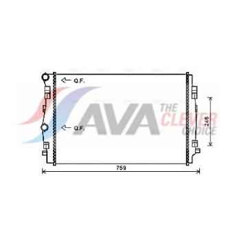 Radiateur, refroidissement du moteur AVA QUALITY COOLING VNA2344