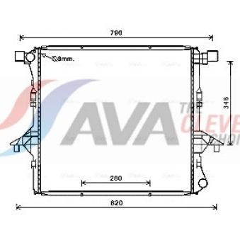 Radiateur, refroidissement du moteur AVA QUALITY COOLING VNA2363