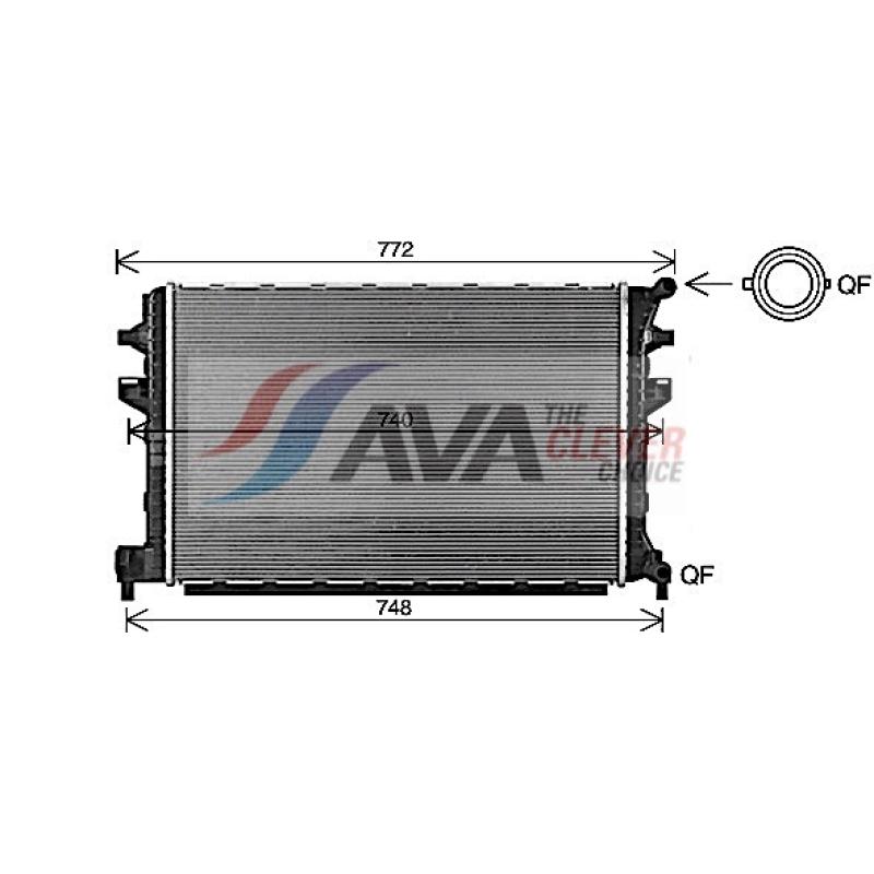 Radiateur, refroidissement du moteur AVA QUALITY COOLING VNA2383 - Visuel 1
