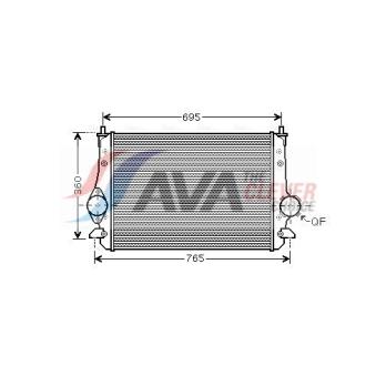 Intercooler, échangeur AVA QUALITY COOLING OEM 3M219L440AA