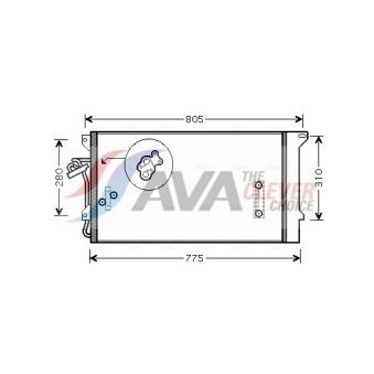 Condenseur, climatisation AVA QUALITY COOLING VNA5244D
