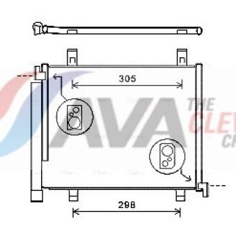 Condenseur, climatisation AVA QUALITY COOLING OEM 1s0820411b Condenseur, climatisation AVA QUALITY COOLING OEM 1s0820411b