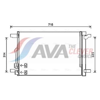 Condenseur, climatisation AVA QUALITY COOLING VNA5335D