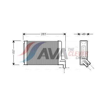 Système de chauffage AVA QUALITY COOLING OEM 171820041A Système de chauffage AVA QUALITY COOLING OEM 171820041A