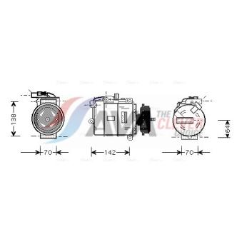 Compresseur, climatisation AVA QUALITY COOLING OEM 3D0820805G