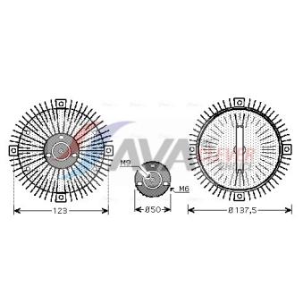 Embrayage, ventilateur de radiateur AVA QUALITY COOLING VNC273
