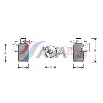 Filtre déshydratant, climatisation AVA QUALITY COOLING OEM 3A0820191