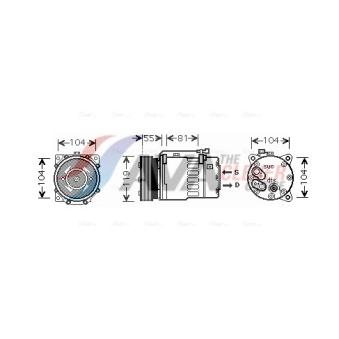 Compresseur, climatisation AVA QUALITY COOLING VNK270