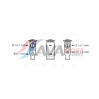 Détendeur, climatisation AVA QUALITY COOLING VO1160