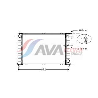 Radiateur, refroidissement du moteur AVA QUALITY COOLING VO2088