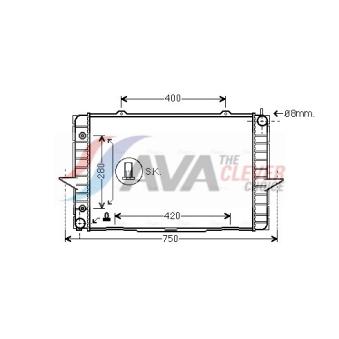 Radiateur, refroidissement du moteur AVA QUALITY COOLING VO2118
