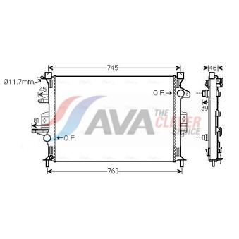 Radiateur, refroidissement du moteur AVA QUALITY COOLING OEM 36000797 Radiateur, refroidissement du moteur AVA QUALITY COOLING OEM 36000797