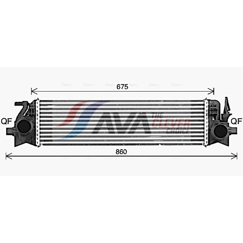 Intercooler, échangeur AVA QUALITY COOLING VO4305 - Visuel 1