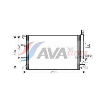 Condenseur, climatisation AVA QUALITY COOLING OEM 30648954