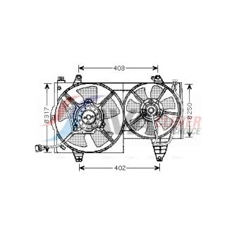 Ventilateur, refroidissement du moteur AVA QUALITY COOLING VO7505