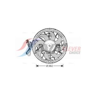 Ventilateur, refroidissement du moteur AVA QUALITY COOLING [VO7507]