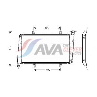 Radiateur, refroidissement du moteur AVA QUALITY COOLING VOA2015